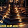 8 Pack of Solar Powered LED Stairway Light Waterproof Ladder Step Light_8